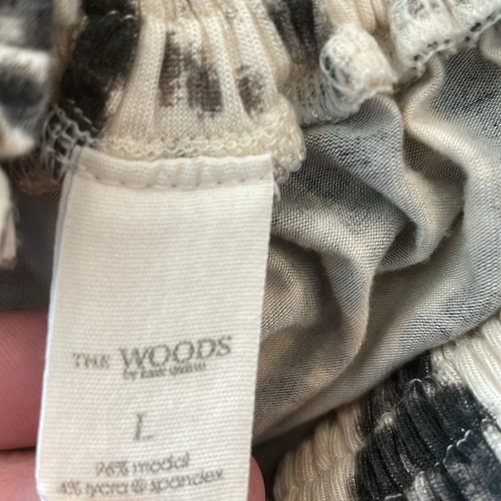 Kate Quinn | The Woods| smocked waist tie dye jersey knit pull on skirt large - Picture 5 of 6